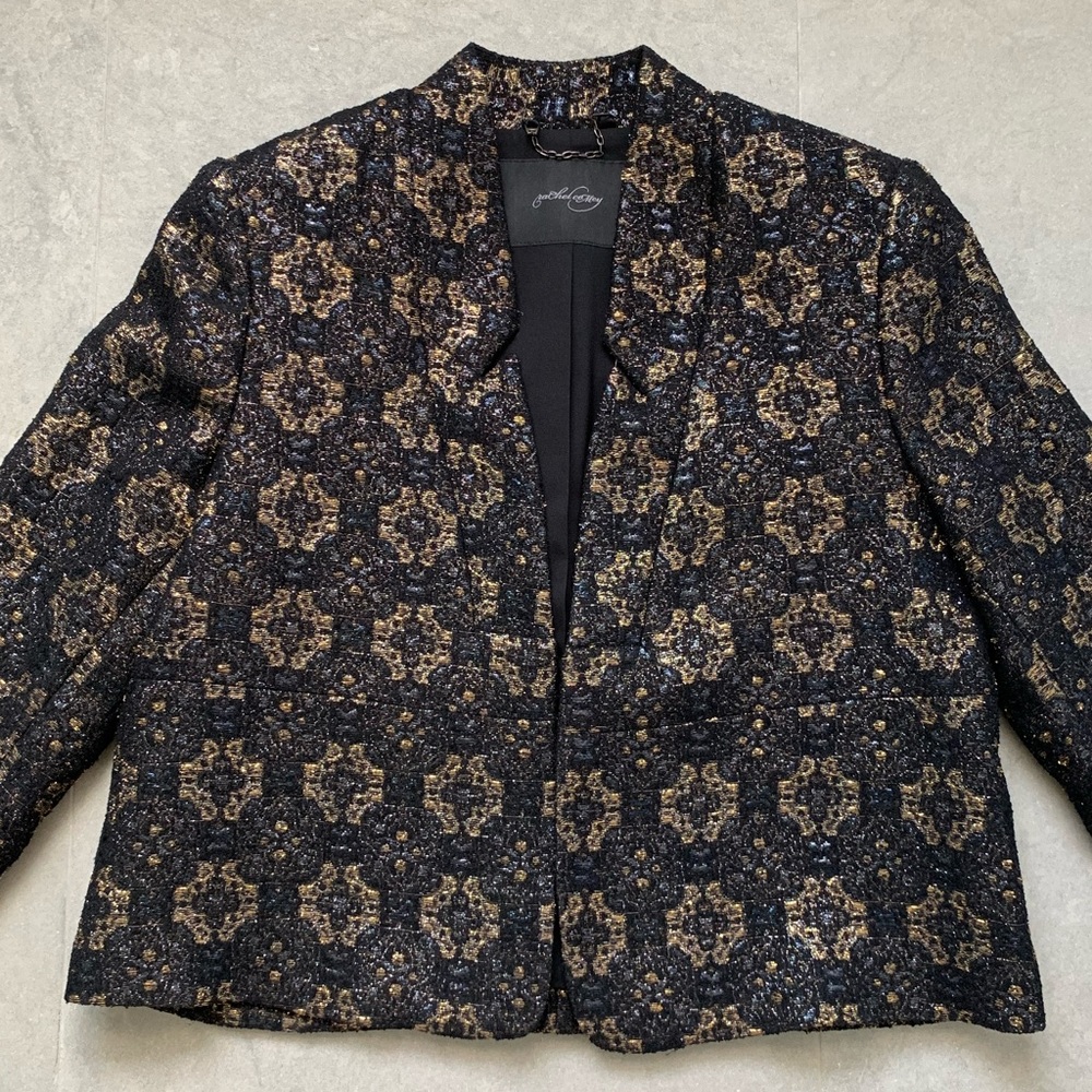 RACHEL COMEY Metallic Thread Bolero Jacket